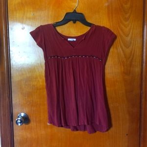 Dark-Orange Short-Sleeve Shirt